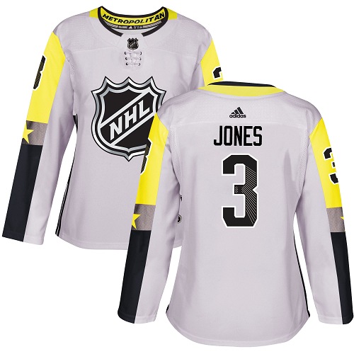 Adidas Columbus Blue Jackets #3 Seth Jones Gray 2018 All-Star Metro Division Authentic Women Stitched NHL Jersey